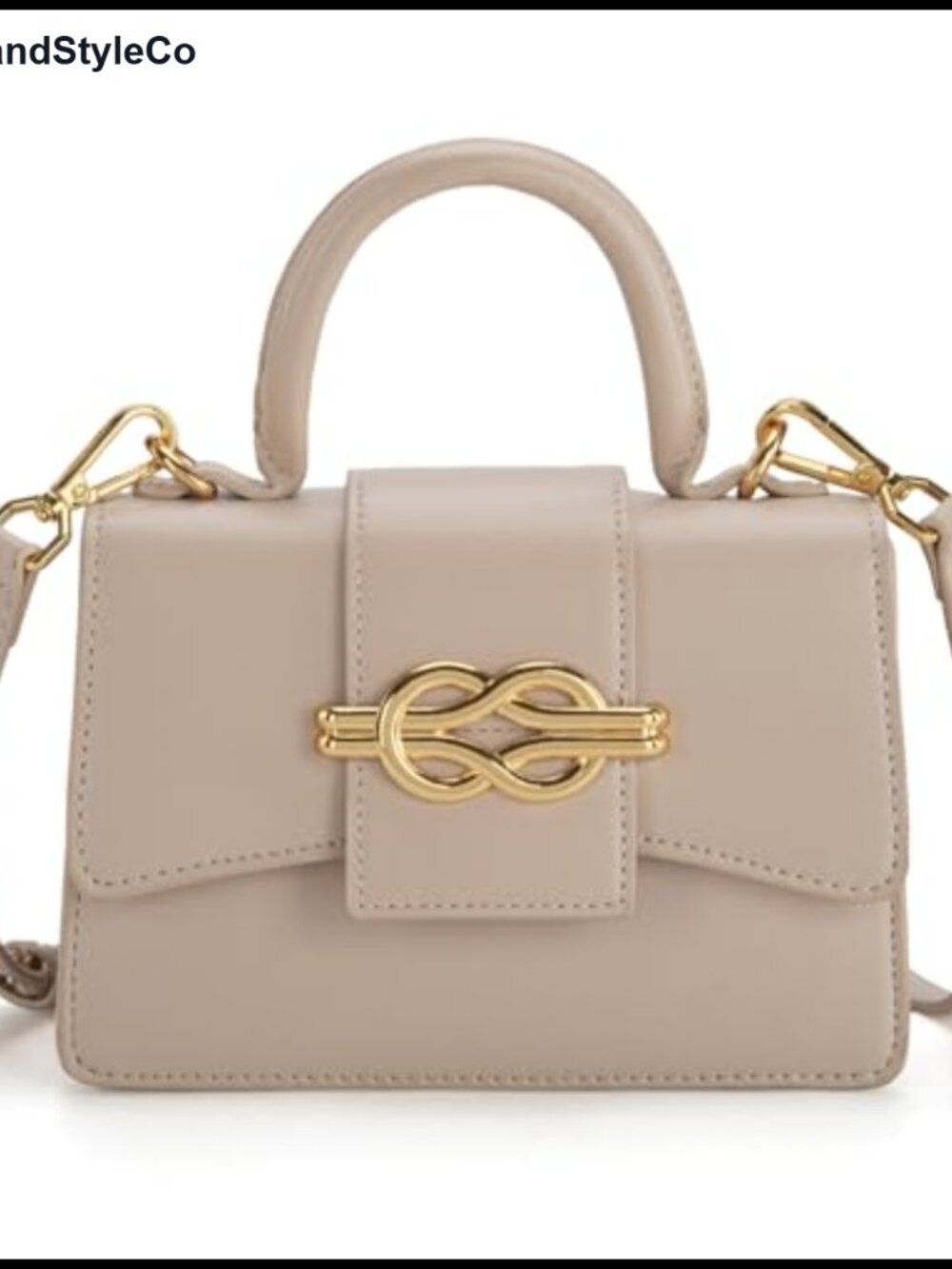 Faux-Leather Mini Top-Handle Satchel Crossbody Bag Detachable Strap Square Purse